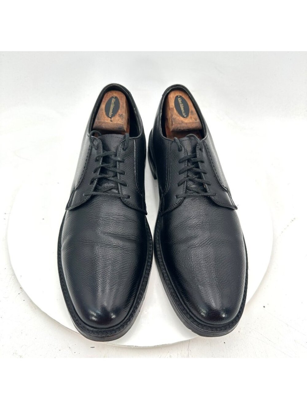 Hanover L.B. Sheppard Men Size 10 A Black Leather Plain Toe Derby Dress Shoes